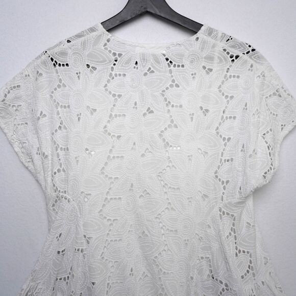 Merlette Ballou Floral 100% Cotton Eyelet Minidress XXS - Picture 7 of 13